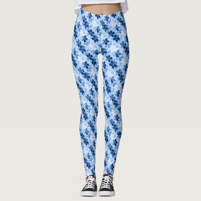 Legging Abstrato para crianças flores bonitinhas de desenh (Frente)