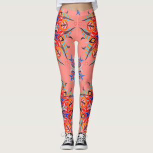 Legging Abstrato Pattern Design ( Salmon )