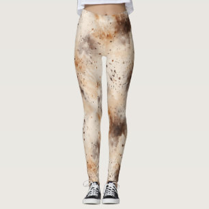 Legging Abstrato Peach Cream Brown