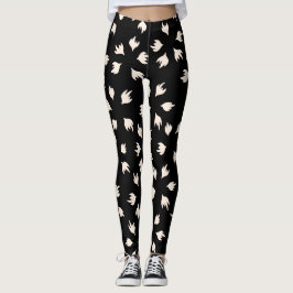 Legging abstrato preto e branco