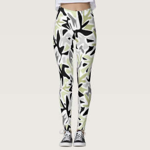 Legging Abstrato, Preto e Verde, Juventude, Moderno, Criat