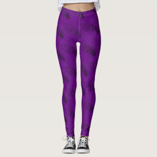 Legging Abstrato Purple Lines Modern Black