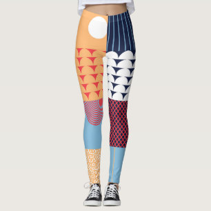 Legging Abstrato quadrado trabalho de arte: design geométr