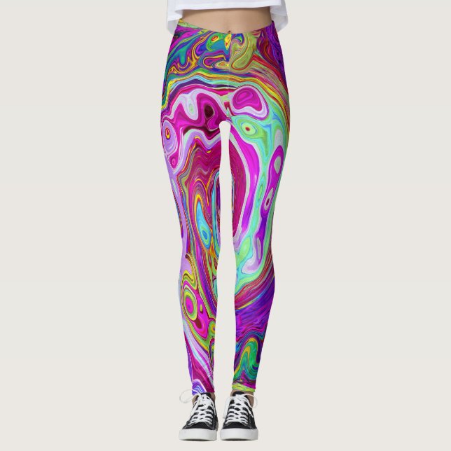 Legging Abstrato Retro Magenta - Rodovalho Arco-Íris Magen (Frente)
