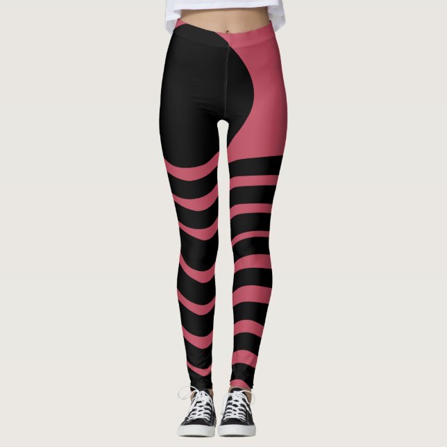 Legging Abstrato Rosa Profundo Bauhaus (Frente)