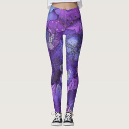 Legging Abstrato Roxo-Luminosas