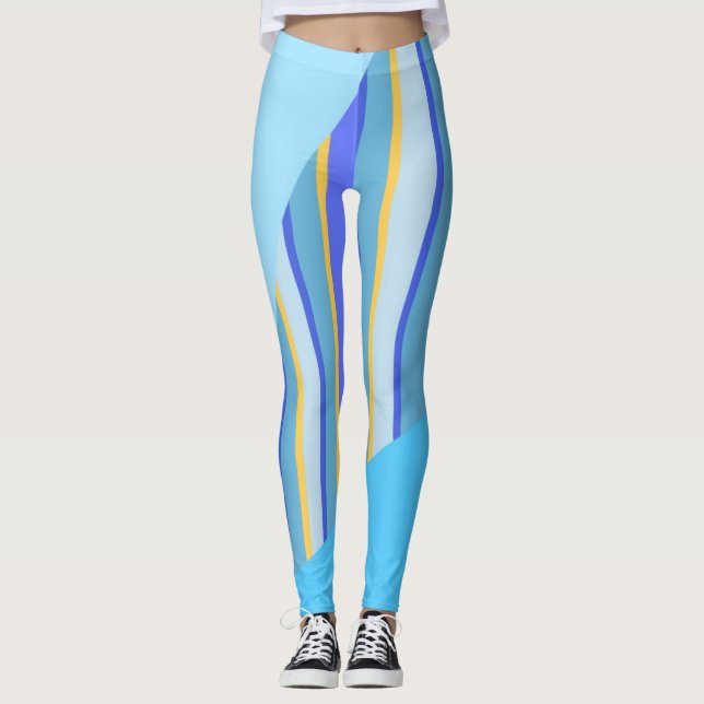Legging abstrato stripe art (Frente)