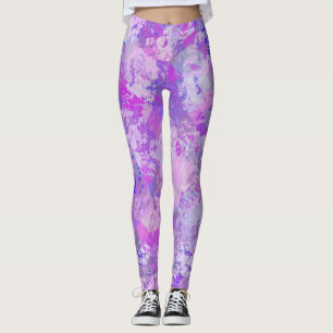 Legging Abstrato Trendy Camo cor-de-rosa azul roxo