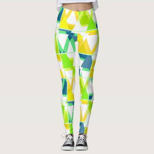 Legging abstrato verde amarela
