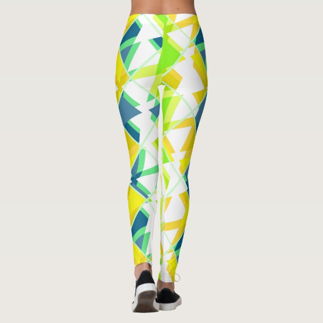 Legging Abstrato verde amarelo (Verso)