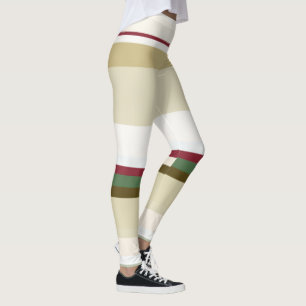 Legging abstrato verde e vermelho