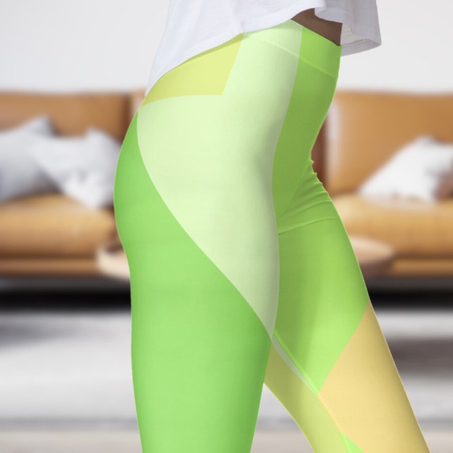 Legging Abstrato verde impressionante (Stunning Green Fade Abstract Leggings)