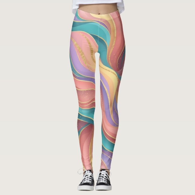 Legging Abstrato Vibrante  (Frente)