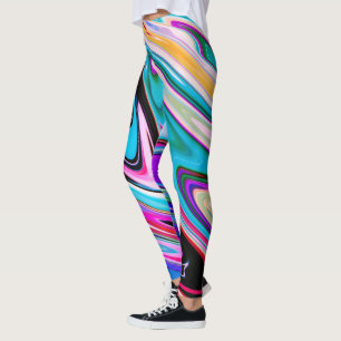Legging Abstrato Wave Marble Stone
