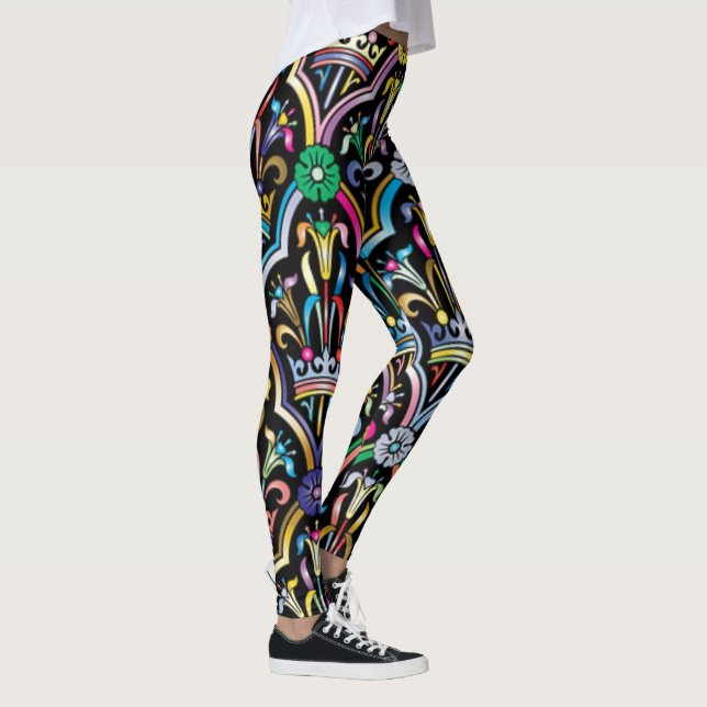 Legging Abstrato | Zazzle_Growth. (Direita)