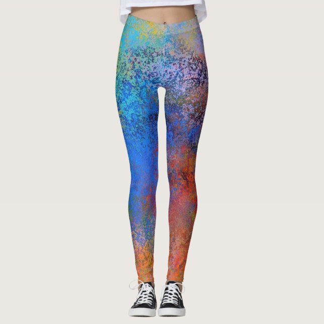 Legging Abstrato | Zazzle_Growth. (Frente)
