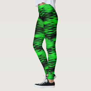 Legging Abstrato zigue-zague formando preto manchado a ver