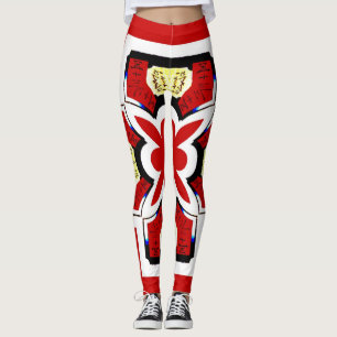 Legging Abstratos Formas estilo japonês,