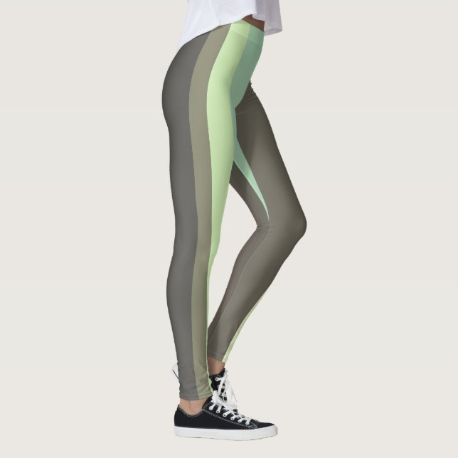 Legging abstratos verdes e cinza (Direita)