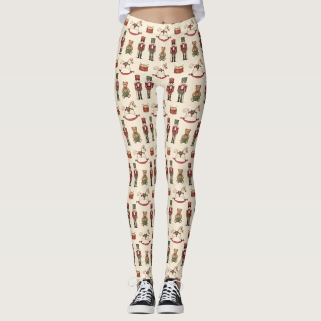 Legging Acrilicos Nostálgicos da Loja de Brinquedos Clássi (Frente)