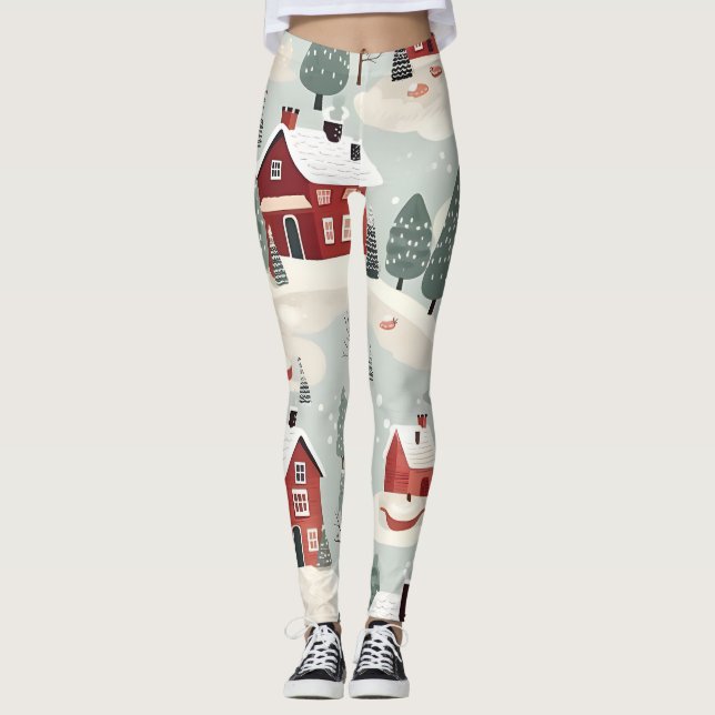 Legging AD 002 - Padrão digital de Natal (Frente)