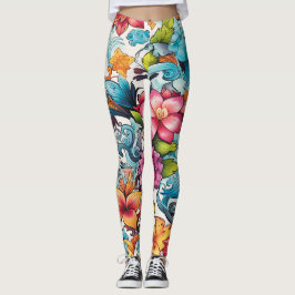 Legging AD 019 - Padrão digital floral