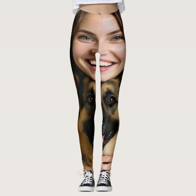Legging Add German Shepherd Photo Personalize (Frente)