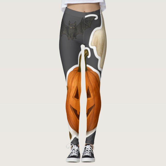 Legging Adesivo Realista do Halloween (Frente)