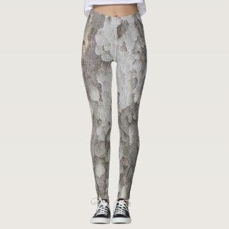 Legging Adesivo redondo clássico com padrão de casca de ár