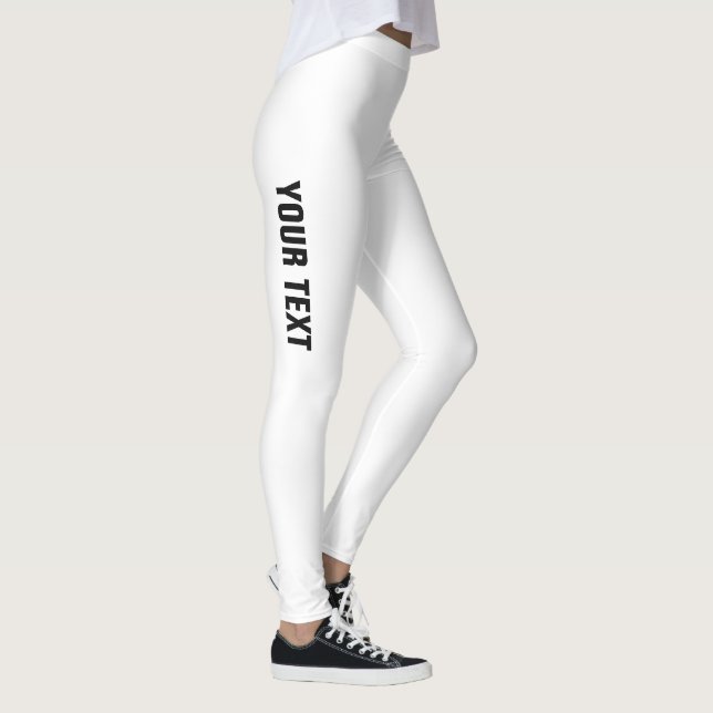 Legging Adicionar seu nome Logotipo de texto Modelo person (Direita)