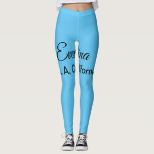 Legging Adicione o seu nome texto simples lugar cidade cus