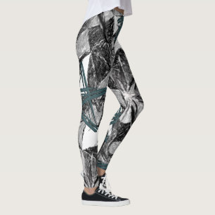 Legging adolescente adolescente longo com legendas de cinz