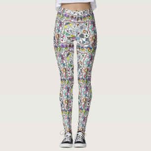 Legging Adoráveis Feliz Joy Doodles
