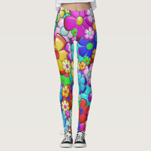 Legging Adoráveis Flores Boêmicas