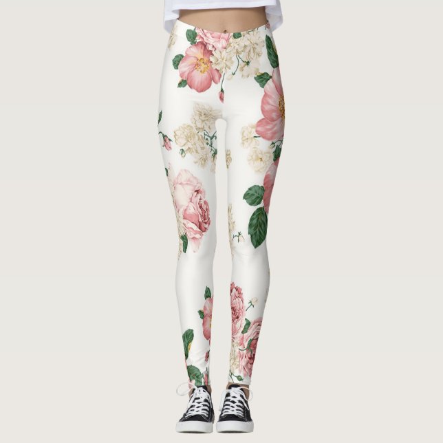 Legging Adorável Lindo Menina,Flores (Frente)