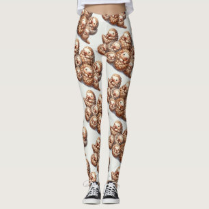 Legging Adorável Pescaria para Pangolins Fofinhos e Cunhad