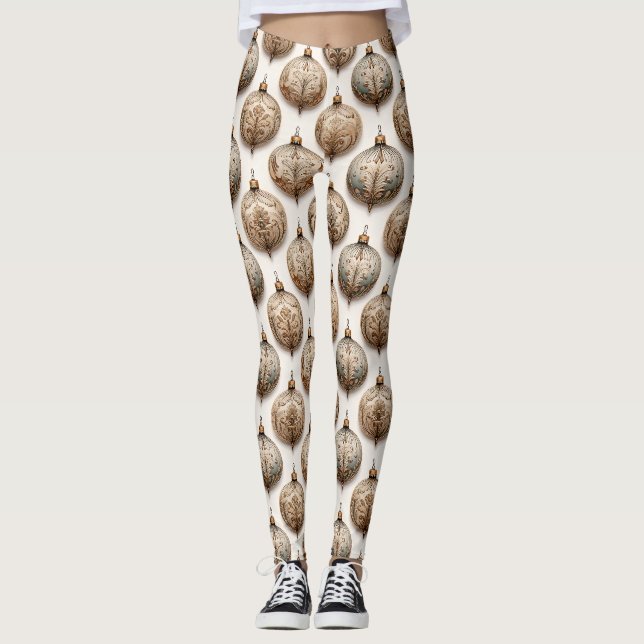 Legging Adornos de Círculo Ornamentados - Barroco e Quilte (Frente)