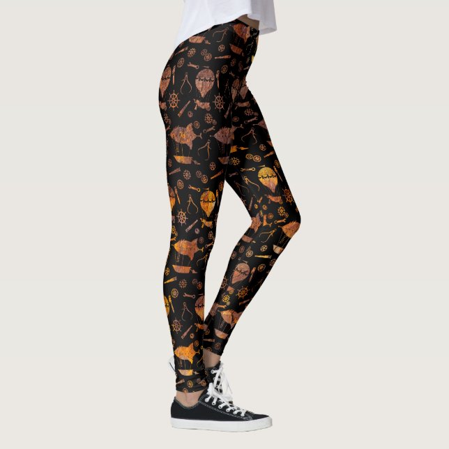 Legging Aeródromos com Super Colorida Steampunk (Direita)