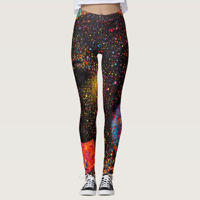 Legging Afro Nebula Sussurro – Celebração da História Negr (Frente)