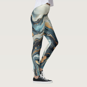 Legging Ágata Azul Turquesa Dourado Casamento Moderno Glam