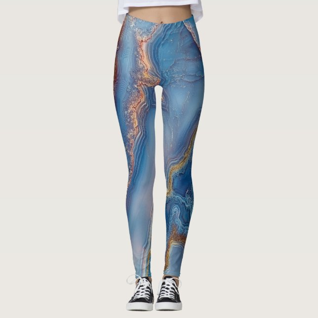 Legging Agato de rendas azuis (Frente)