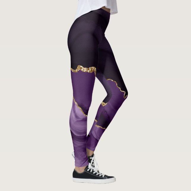 Legging Agato roxo e Dourado (Direita)