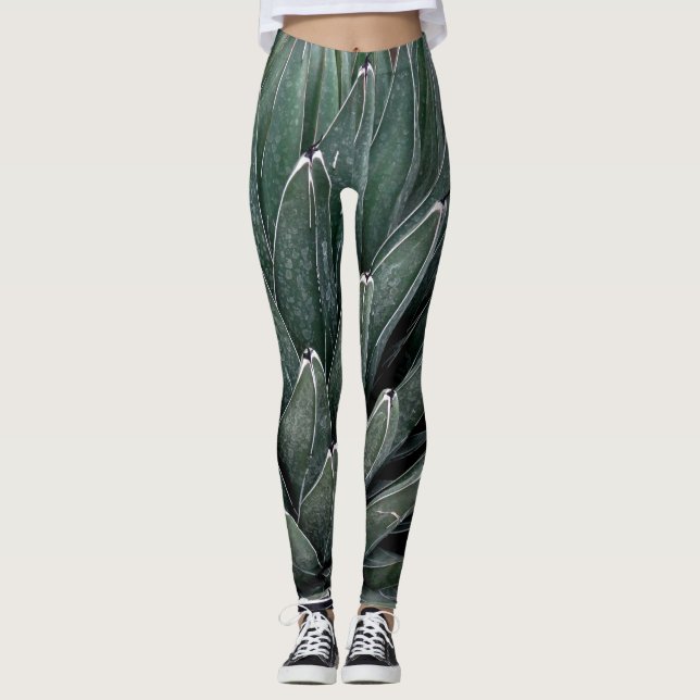 Legging Agave Victoroa Plant Photo Leggings, M (Frente)