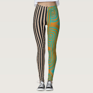 Legging Água da Piscina Mediterrânea, Listras Clássicas &