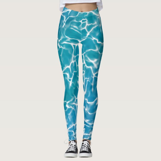 Legging Água do mar azul (Frente)