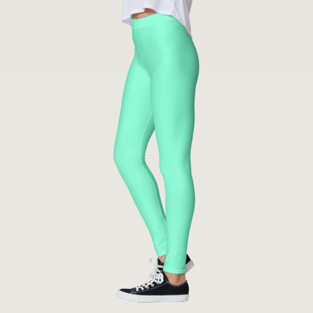 Legging Água-marinha Sólido (Esquerda)