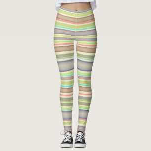 Legging Aguarela multicolorido do design das listras