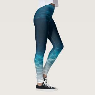 Legging Águas do mar oceano sob o mar
