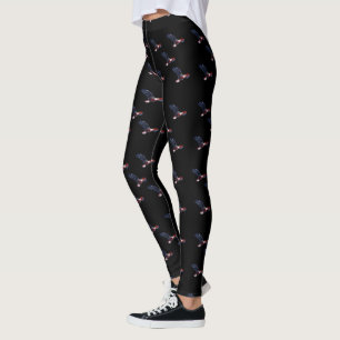 Legging Águia americana patriótica