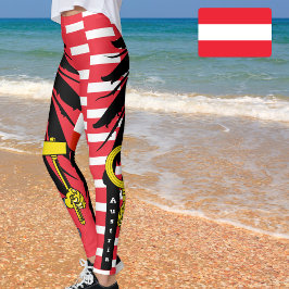 Legging Águia Austríaca e Áustria patriotas de moda/esport